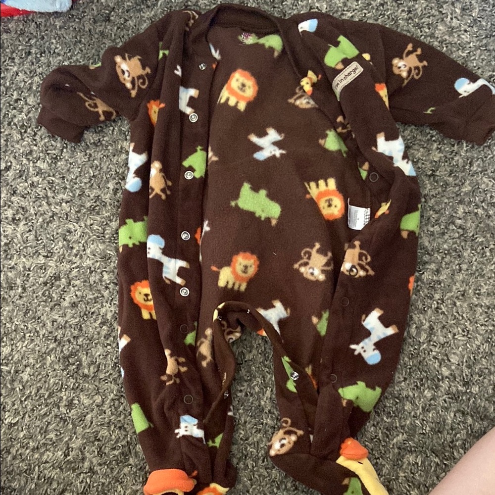 Brown Animal Print Kids One Piece